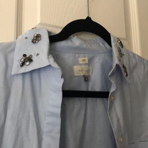 Loft Jeweled Button Down
